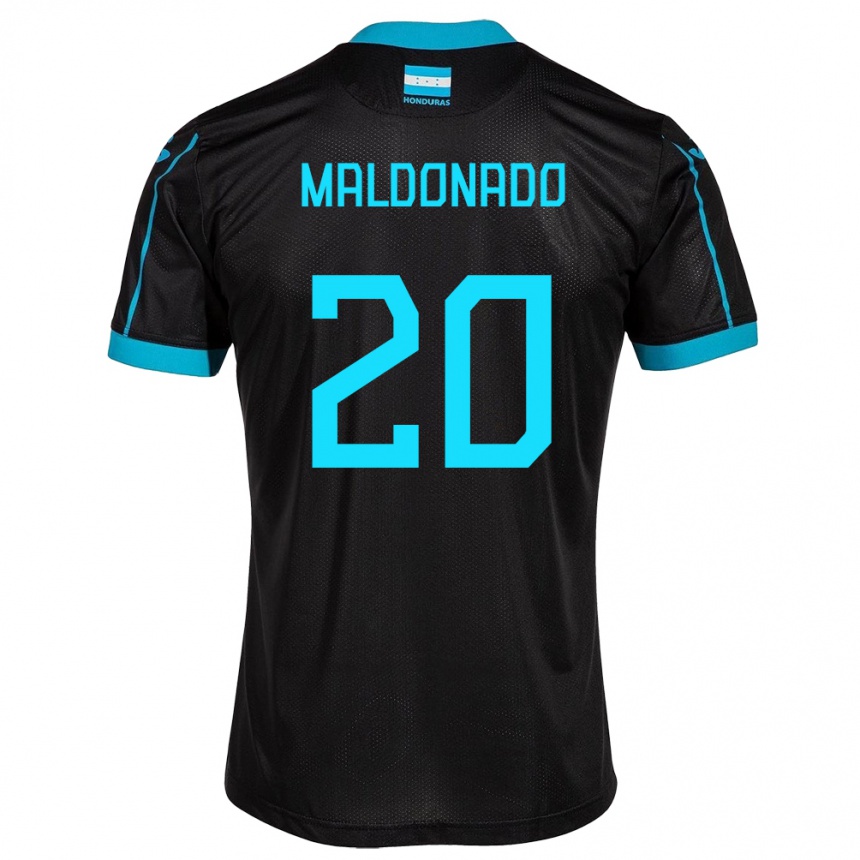 Gyermek Labdarúgás Honduras Alessandro Maldonado #20 Fekete Idegenbeli Jersey 24-26 Mez Póló Ing