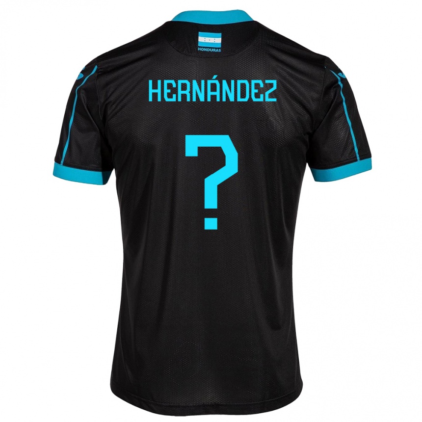 Gyermek Labdarúgás Honduras Riccy Hernández #0 Fekete Idegenbeli Jersey 24-26 Mez Póló Ing