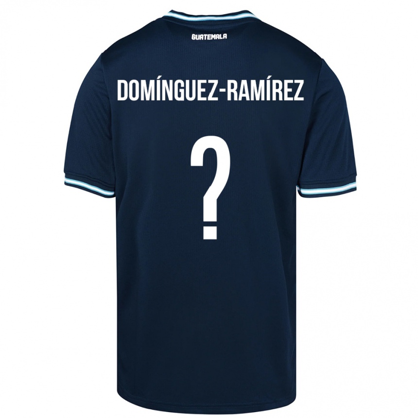 Gyermek Labdarúgás Guatemala Marco Domínguez-Ramírez #0 Kék Idegenbeli Jersey 24-26 Mez Póló Ing