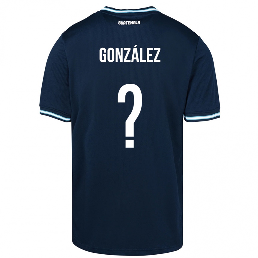 Gyermek Labdarúgás Guatemala Erick González #0 Kék Idegenbeli Jersey 24-26 Mez Póló Ing