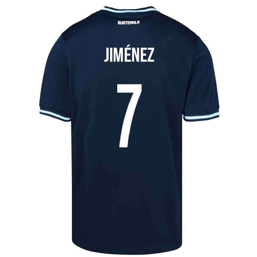 Gyermek Labdarúgás Guatemala Cristian Jiménez #7 Kék Idegenbeli Jersey 24-26 Mez Póló Ing