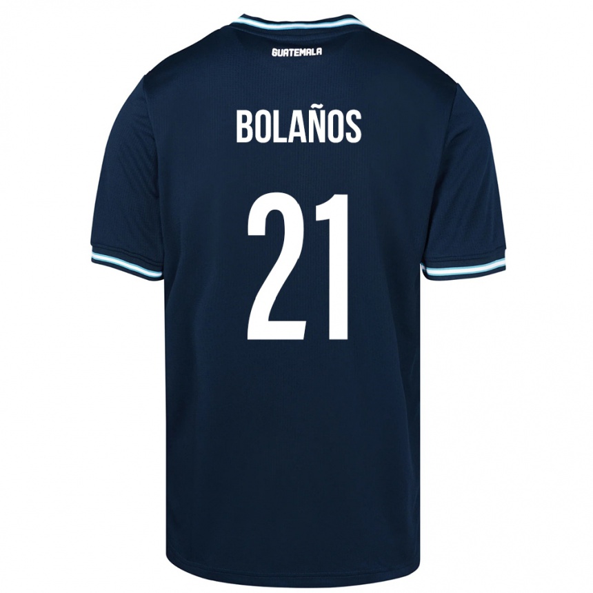 Gyermek Labdarúgás Guatemala Diego Bolaños #21 Kék Idegenbeli Jersey 24-26 Mez Póló Ing