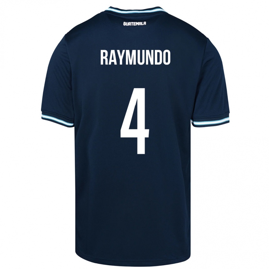 Gyermek Labdarúgás Guatemala Cristopher Raymundo #4 Kék Idegenbeli Jersey 24-26 Mez Póló Ing