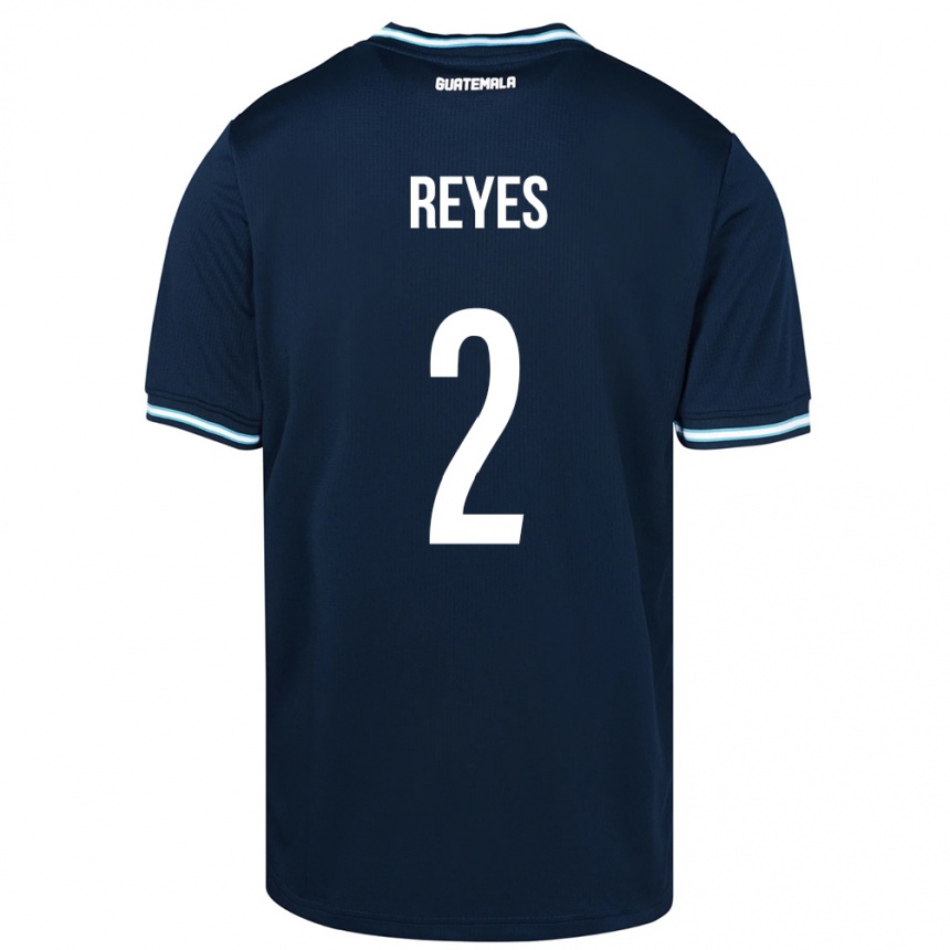 Gyermek Labdarúgás Guatemala Samantha Reyes #2 Kék Idegenbeli Jersey 24-26 Mez Póló Ing