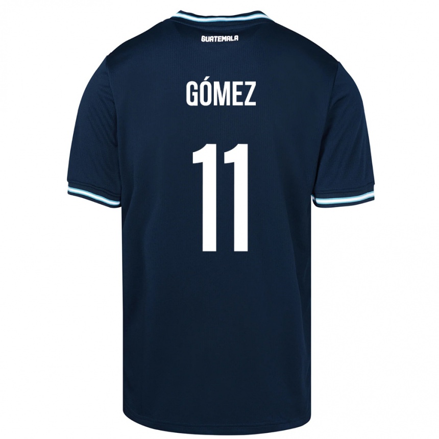 Gyermek Labdarúgás Guatemala Savianna Gómez #11 Kék Idegenbeli Jersey 24-26 Mez Póló Ing