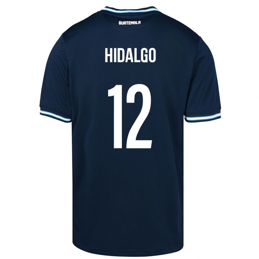 Gyermek Labdarúgás Guatemala Angie Hidalgo #12 Kék Idegenbeli Jersey 24-26 Mez Póló Ing