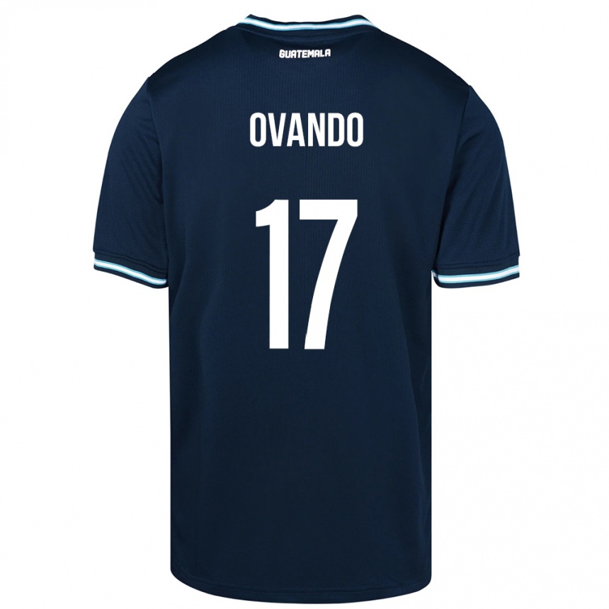 Gyermek Labdarúgás Guatemala Sandra Ovando #17 Kék Idegenbeli Jersey 24-26 Mez Póló Ing