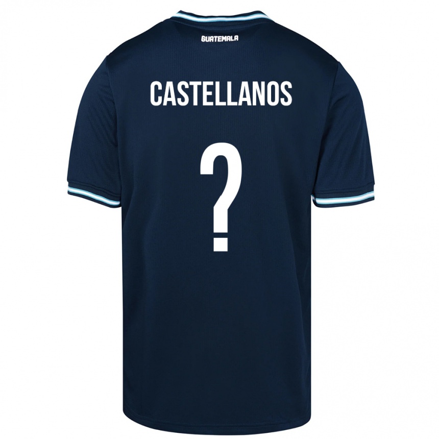 Gyermek Labdarúgás Guatemala Jezmin Castellanos #0 Kék Idegenbeli Jersey 24-26 Mez Póló Ing