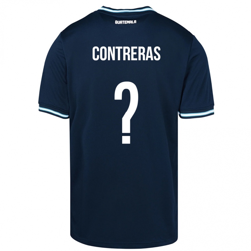 Gyermek Labdarúgás Guatemala Betzael Contreras #0 Kék Idegenbeli Jersey 24-26 Mez Póló Ing