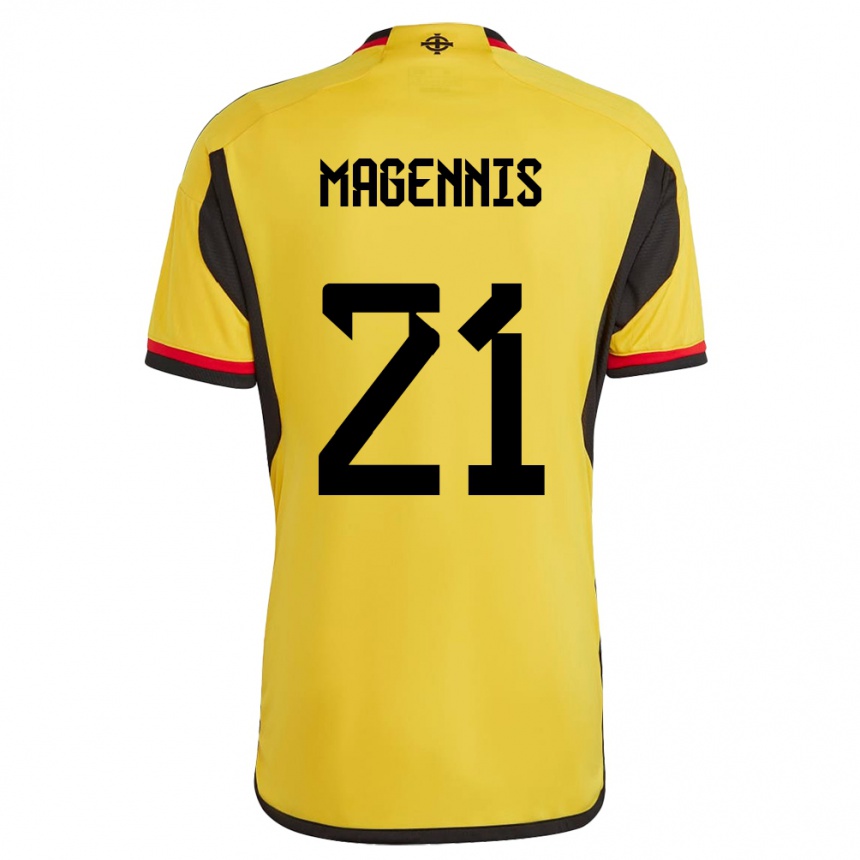 Gyermek Labdarúgás Észak-Írország Josh Magennis #21 Fehér Idegenbeli Jersey 24-26 Mez Póló Ing