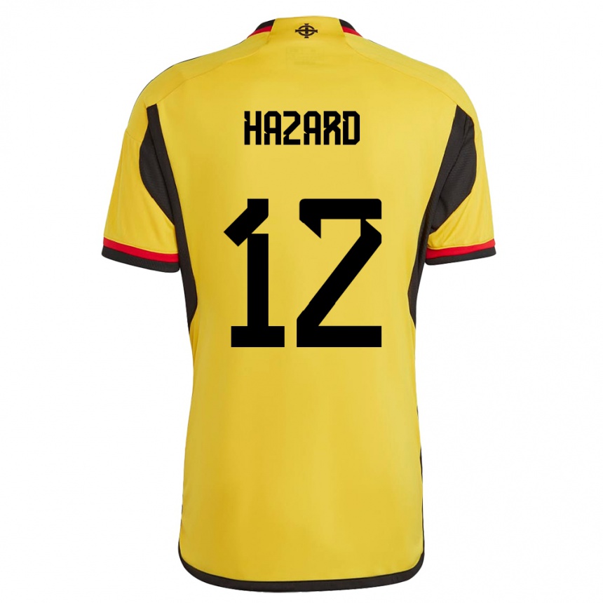 Gyermek Labdarúgás Észak-Írország Conor Hazard #12 Fehér Idegenbeli Jersey 24-26 Mez Póló Ing