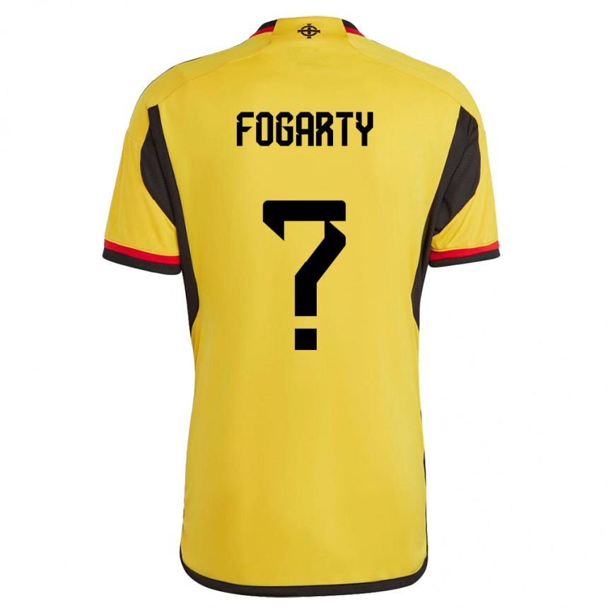 Gyermek Labdarúgás Észak-Írország Tom Fogarty #0 Fehér Idegenbeli Jersey 24-26 Mez Póló Ing