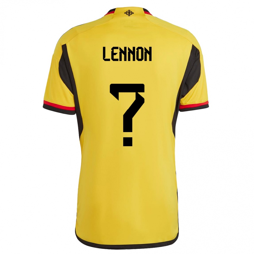 Gyermek Labdarúgás Észak-Írország Gallagher Lennon #0 Fehér Idegenbeli Jersey 24-26 Mez Póló Ing