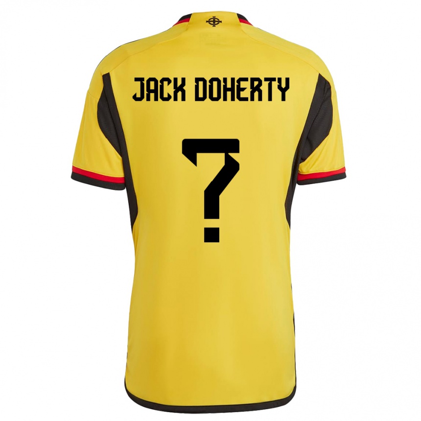 Gyermek Labdarúgás Észak-Írország Jack Doherty #0 Fehér Idegenbeli Jersey 24-26 Mez Póló Ing