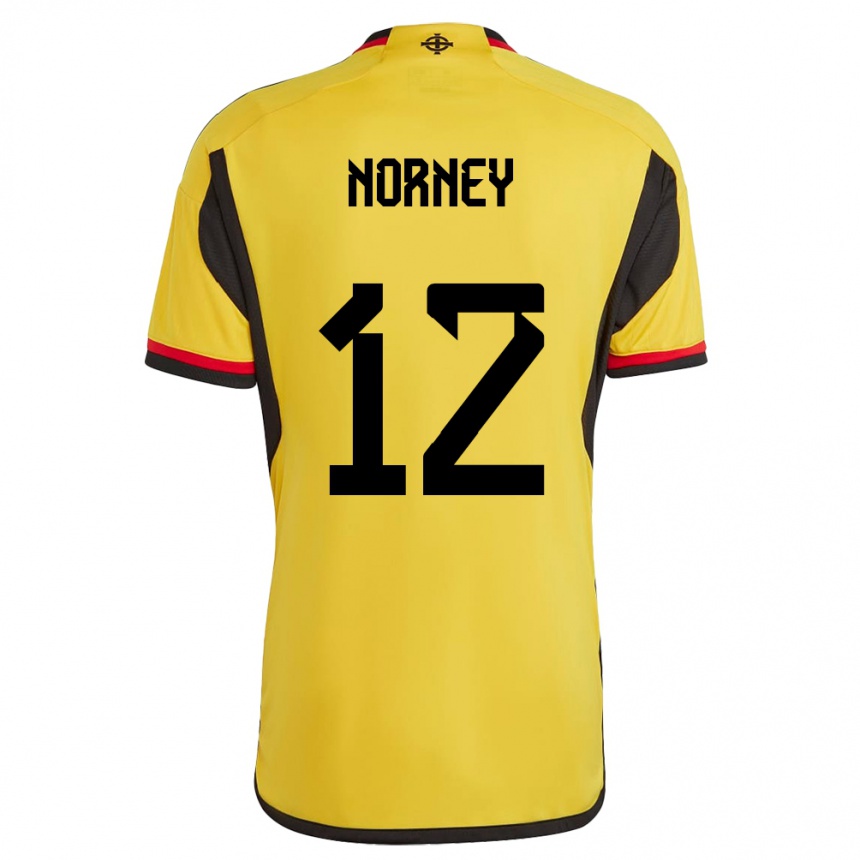 Gyermek Labdarúgás Észak-Írország Rachael Norney #12 Fehér Idegenbeli Jersey 24-26 Mez Póló Ing