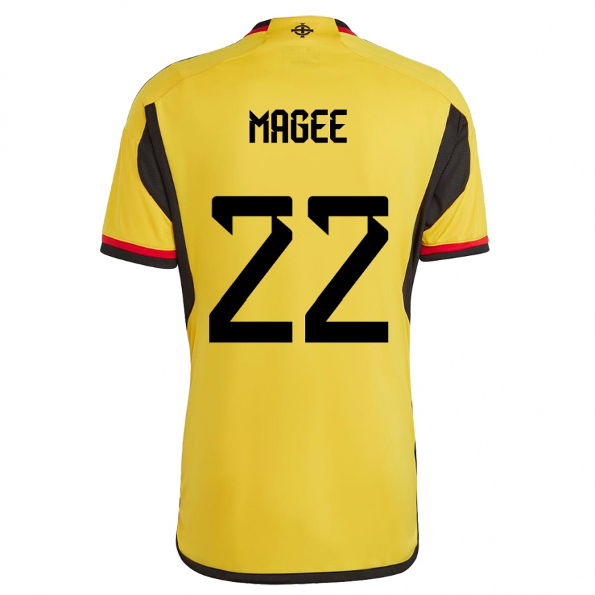 Gyermek Labdarúgás Észak-Írország Abbie Magee #22 Fehér Idegenbeli Jersey 24-26 Mez Póló Ing