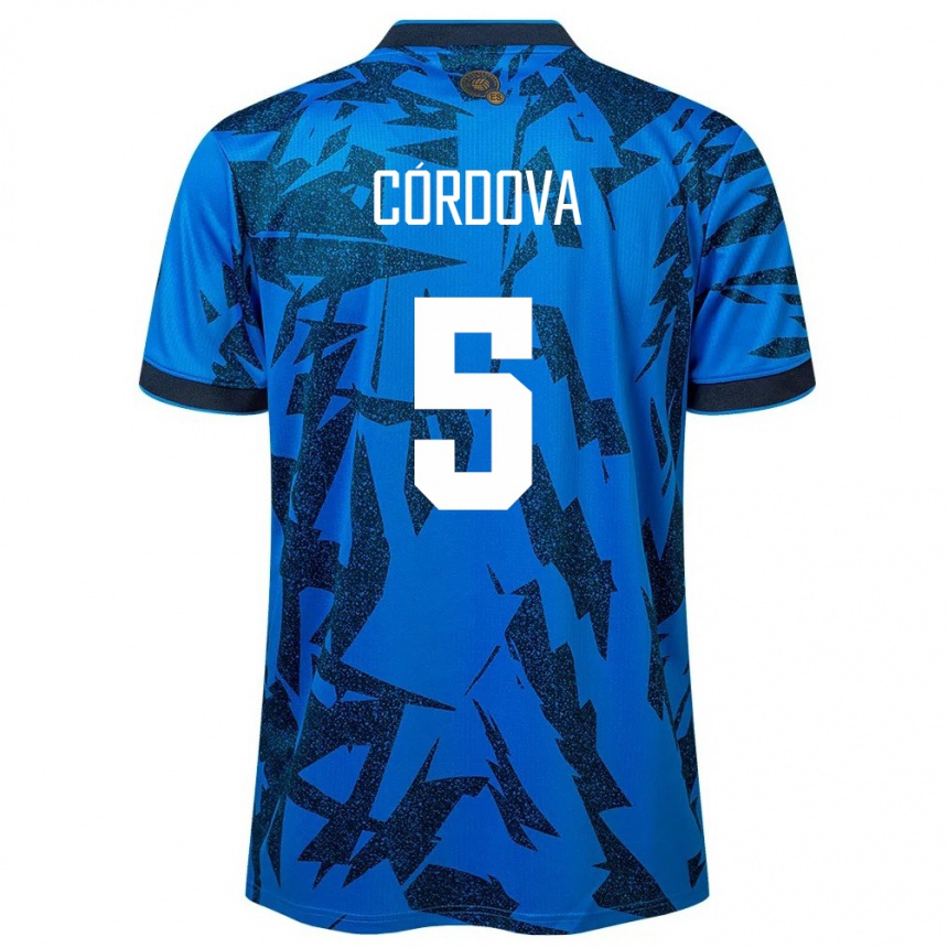 Férfi Labdarúgás Salvador Edwin Córdova #5 Kék Hazai Jersey 24-26 Mez Póló Ing