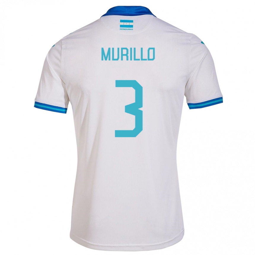 Férfi Labdarúgás Honduras Bárbara Murillo #3 Fehér Hazai Jersey 24-26 Mez Póló Ing