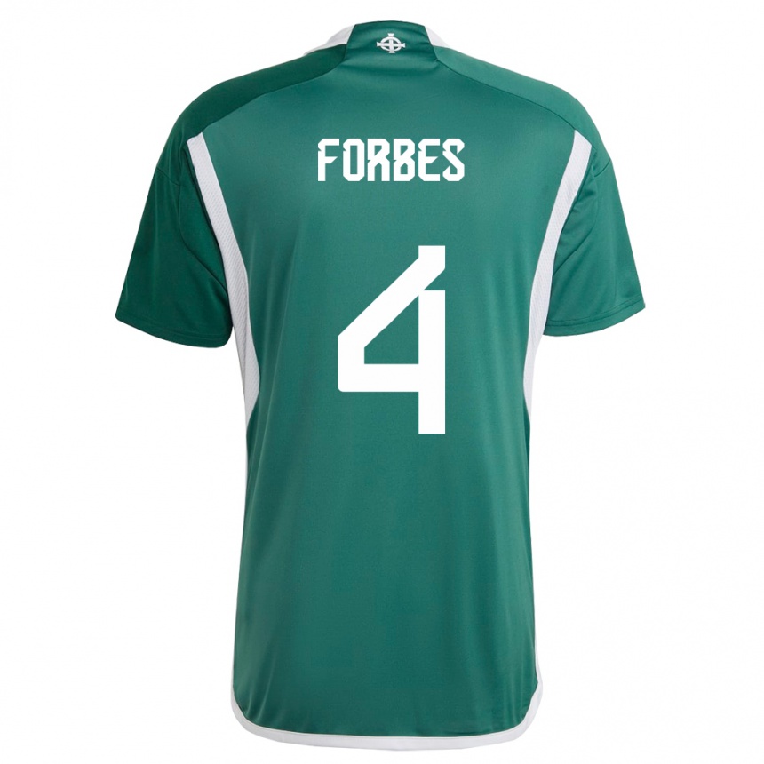 Férfi Labdarúgás Észak-Írország Michael Forbes #4 Zöld Hazai Jersey 24-26 Mez Póló Ing