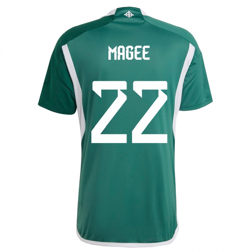 Férfi Labdarúgás Észak-Írország Abbie Magee #22 Zöld Hazai Jersey 24-26 Mez Póló Ing