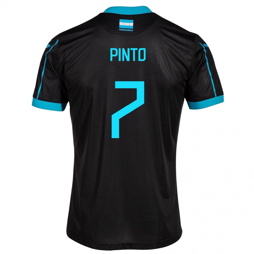 Férfi Labdarúgás Honduras José Pinto #7 Fekete Idegenbeli Jersey 24-26 Mez Póló Ing