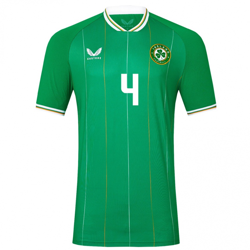 Női Labdarúgás Ír-Sziget Shane Duffy #4 Zöld Hazai Jersey 24-26 Mez Póló Ing