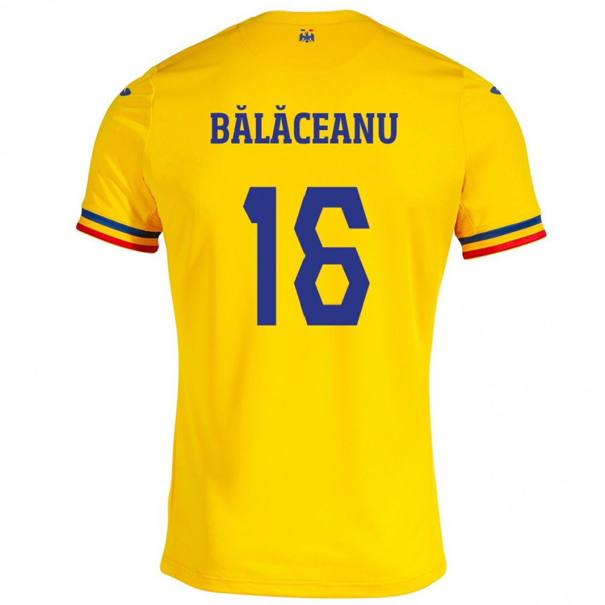 Női Labdarúgás Románia Ioana Bălăceanu #16 Sárga Hazai Jersey 24-26 Mez Póló Ing