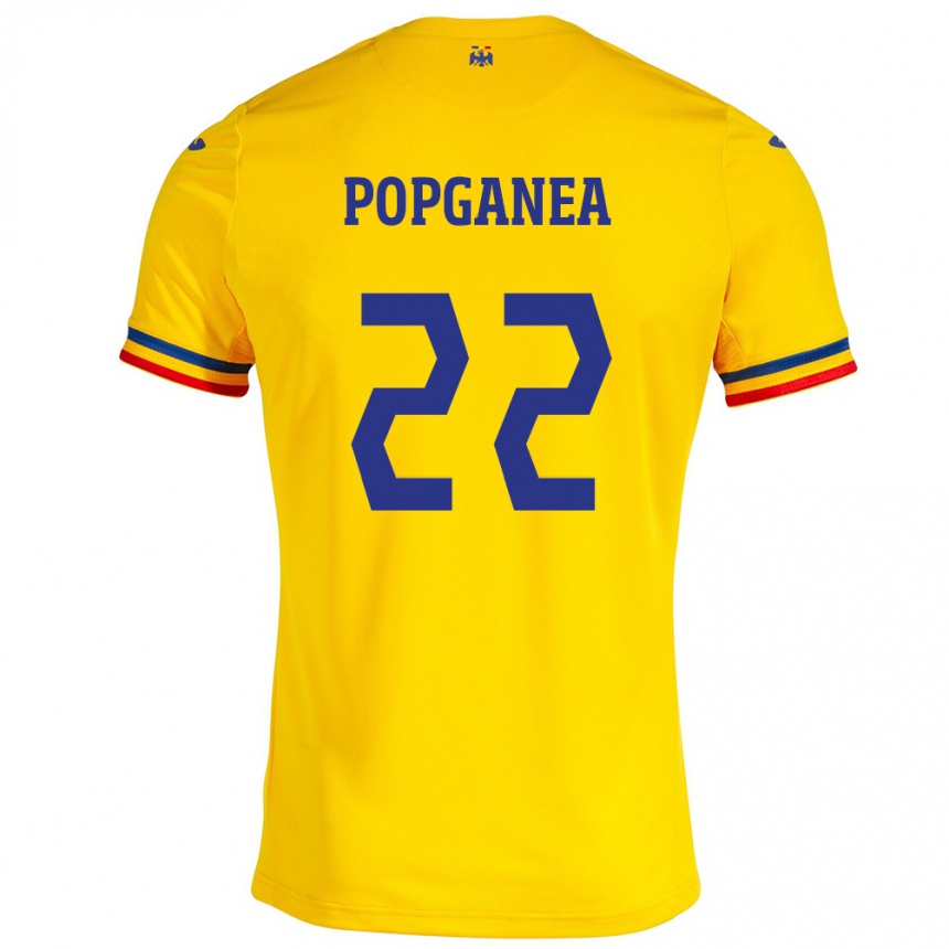 Női Labdarúgás Románia Mirela Pop-Ganea #22 Sárga Hazai Jersey 24-26 Mez Póló Ing