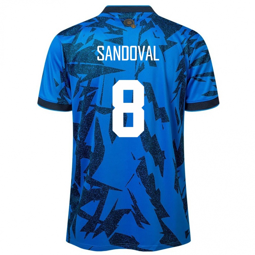 Női Labdarúgás Salvador Emerson Sandoval #8 Kék Hazai Jersey 24-26 Mez Póló Ing