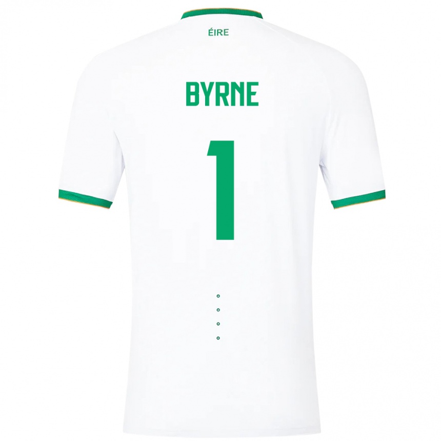 Női Labdarúgás Ír-Sziget Reece Byrne #1 Fehér Idegenbeli Jersey 24-26 Mez Póló Ing