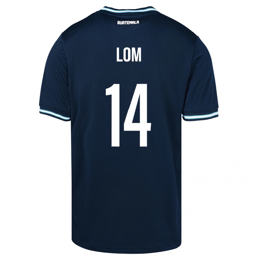 Női Labdarúgás Guatemala Darwin Lom #14 Kék Idegenbeli Jersey 24-26 Mez Póló Ing