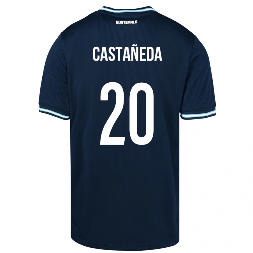 Női Labdarúgás Guatemala Brayam Castañeda #20 Kék Idegenbeli Jersey 24-26 Mez Póló Ing