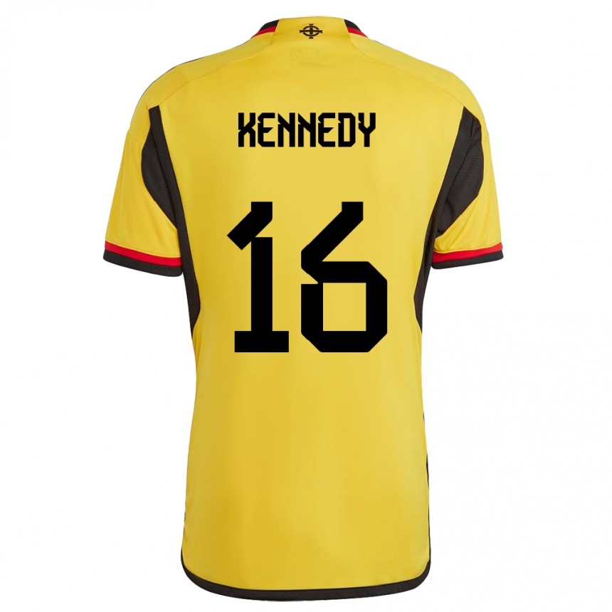 Női Labdarúgás Észak-Írország Matty Kennedy #16 Fehér Idegenbeli Jersey 24-26 Mez Póló Ing