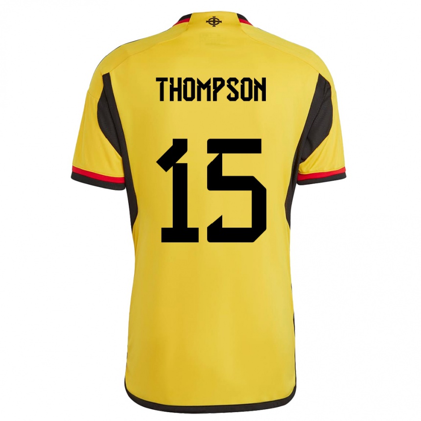 Női Labdarúgás Észak-Írország Jordan Thompson #15 Fehér Idegenbeli Jersey 24-26 Mez Póló Ing