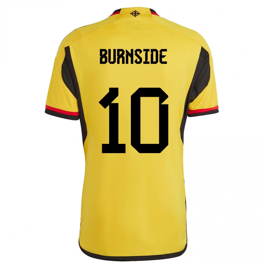 Női Labdarúgás Észak-Írország Callum Burnside #10 Fehér Idegenbeli Jersey 24-26 Mez Póló Ing