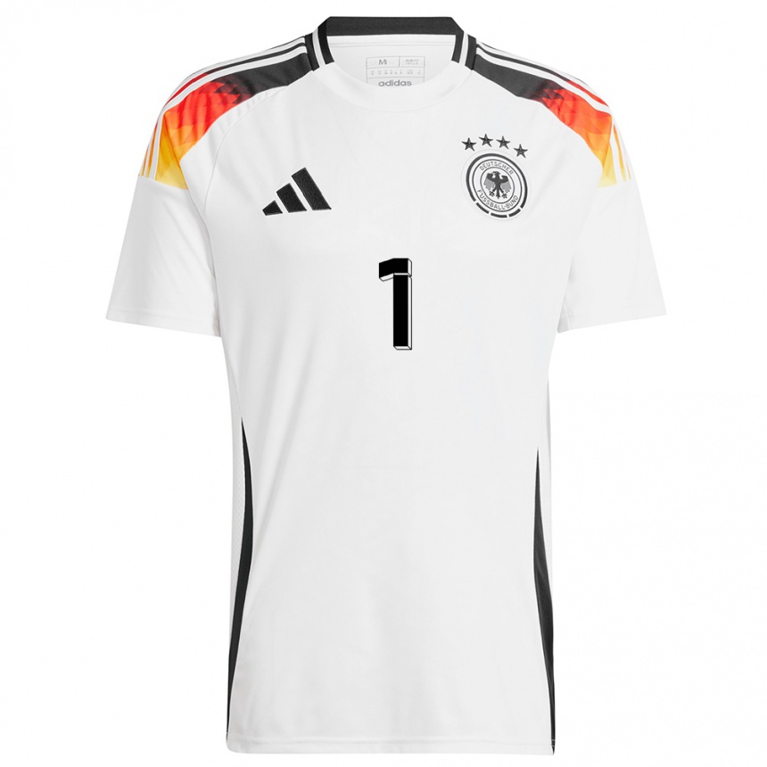 Gyermek Labdarúgás Németország Manuel Neuer #1 Fehér Hazai Jersey 24-26 Mez Póló Ing