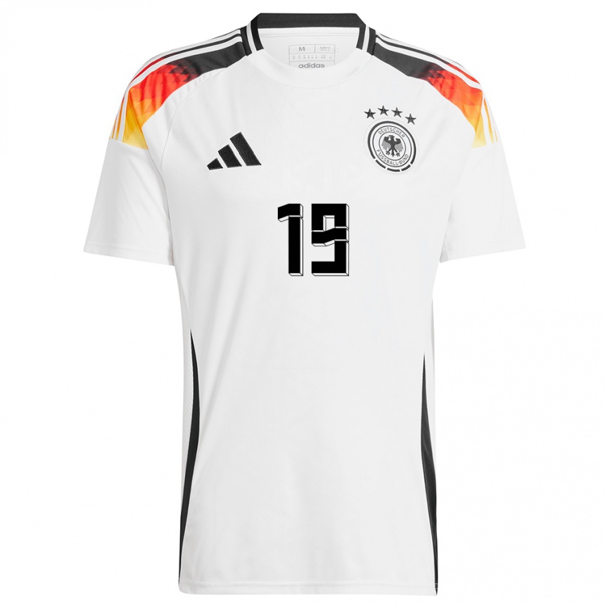 Gyermek Labdarúgás Németország Leroy Sane #19 Fehér Hazai Jersey 24-26 Mez Póló Ing