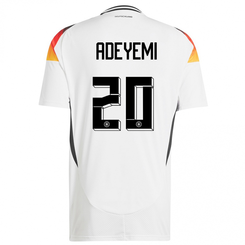 Gyermek Labdarúgás Németország Karim Adeyemi #20 Fehér Hazai Jersey 24-26 Mez Póló Ing