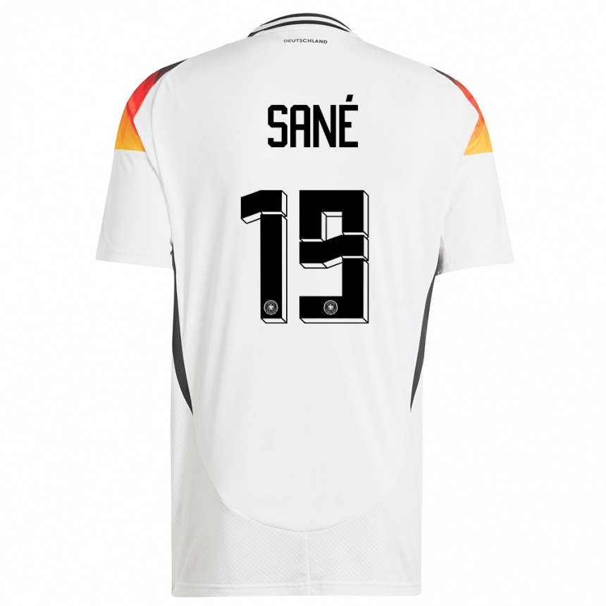 Gyermek Labdarúgás Németország Leroy Sane #19 Fehér Hazai Jersey 24-26 Mez Póló Ing