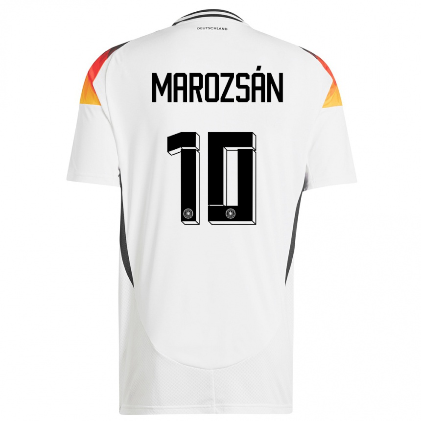 Gyermek Labdarúgás Németország Dzsenifer Marozsan #10 Fehér Hazai Jersey 24-26 Mez Póló Ing