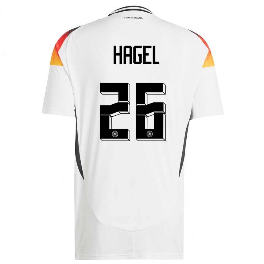 Gyermek Labdarúgás Németország Chantal Hagel #26 Fehér Hazai Jersey 24-26 Mez Póló Ing