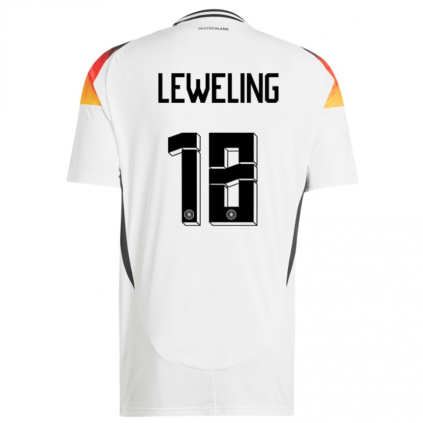 Gyermek Labdarúgás Németország Jamie Leweling #18 Fehér Hazai Jersey 24-26 Mez Póló Ing