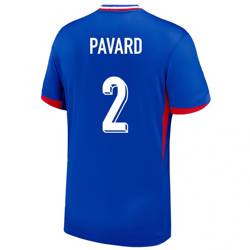 Gyermek Labdarúgás Franciaország Benjamin Pavard #2 Kék Hazai Jersey 24-26 Mez Póló Ing