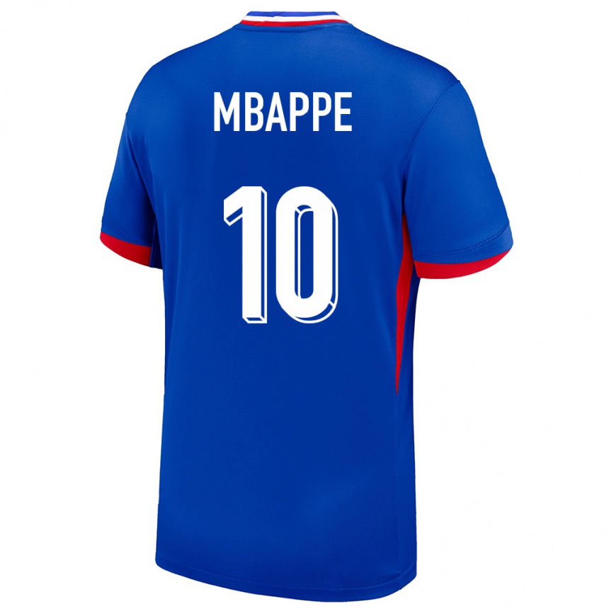 Gyermek Labdarúgás Franciaország Kylian Mbappe #10 Kék Hazai Jersey 24-26 Mez Póló Ing