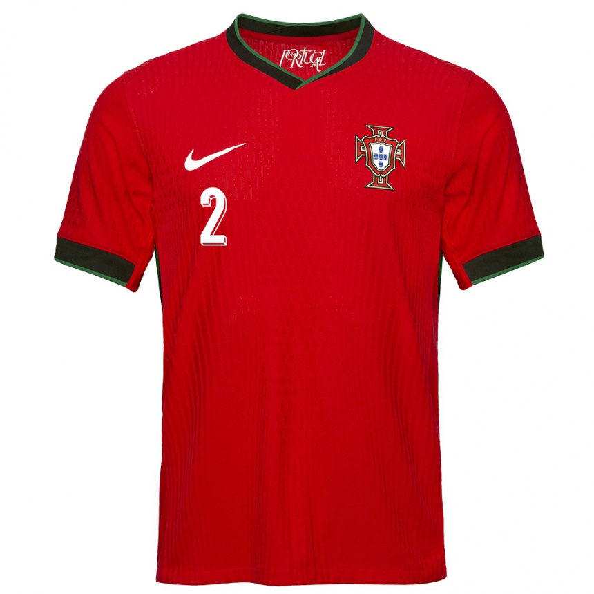 Gyermek Labdarúgás Portugália Tiago Djalo #2 Piros Hazai Jersey 24-26 Mez Póló Ing