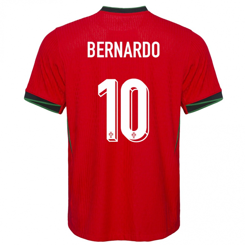 Gyermek Labdarúgás Portugália Bernardo Silva #10 Piros Hazai Jersey 24-26 Mez Póló Ing