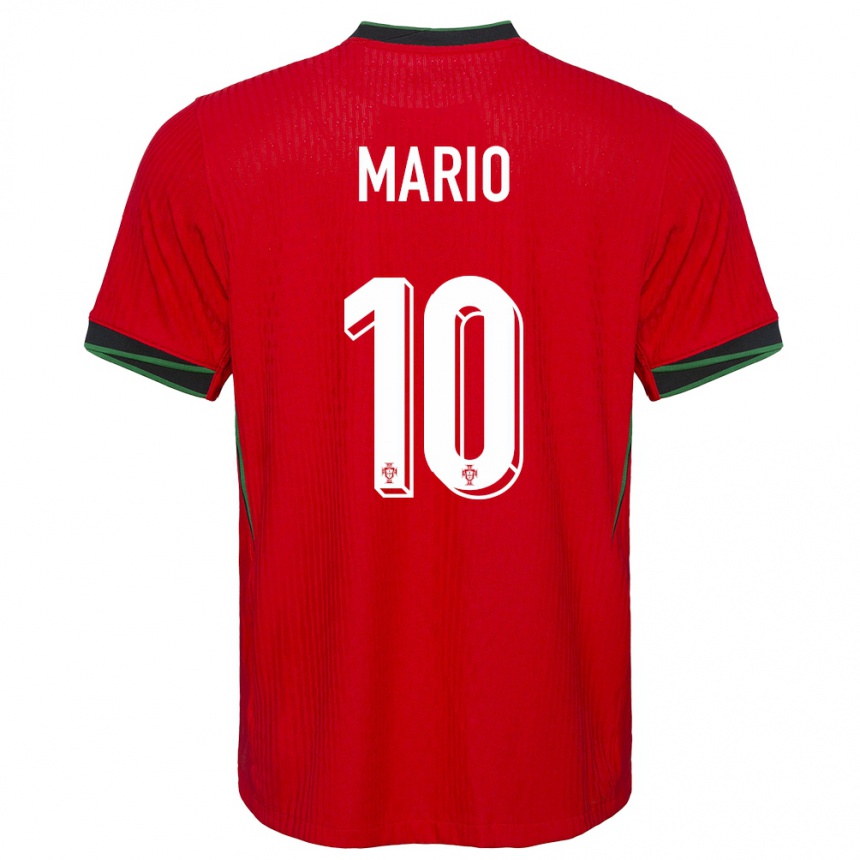 Gyermek Labdarúgás Portugália Joao Mario #10 Piros Hazai Jersey 24-26 Mez Póló Ing