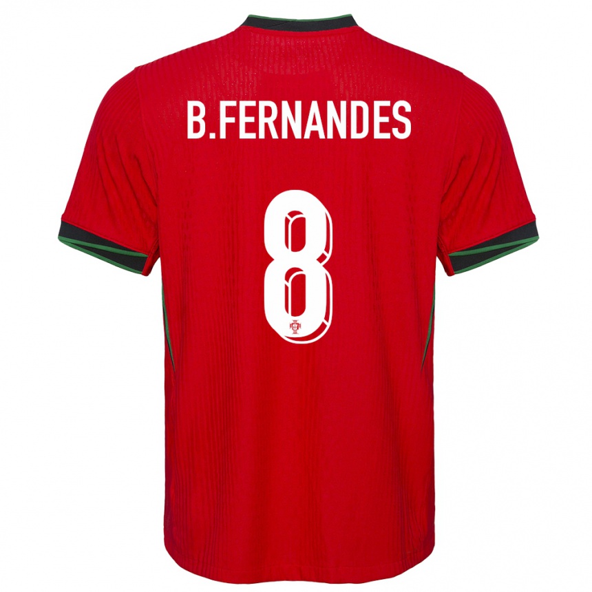 Gyermek Labdarúgás Portugália Bruno Fernandes #8 Piros Hazai Jersey 24-26 Mez Póló Ing