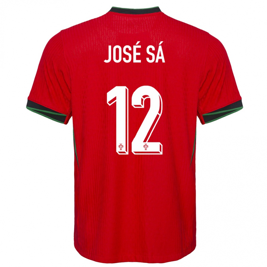 Gyermek Labdarúgás Portugália Jose Sa #12 Piros Hazai Jersey 24-26 Mez Póló Ing