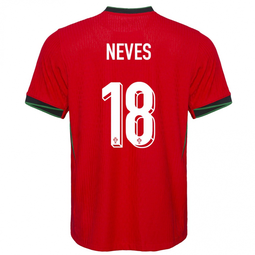 Gyermek Labdarúgás Portugália Ruben Neves #18 Piros Hazai Jersey 24-26 Mez Póló Ing